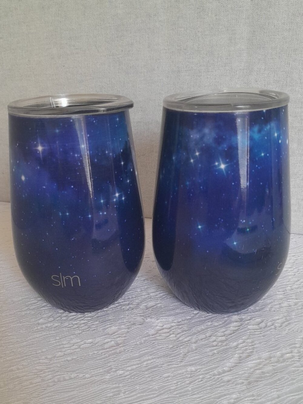 Simple Modern Starry Night Wine Tumblers, Set of 2